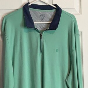 Izod Green and Blue Zip Up Lightweight